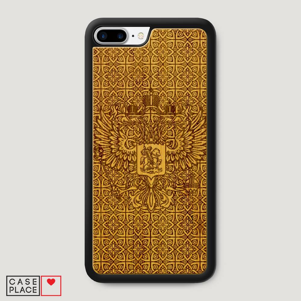 Деревянный чехол Герб Двуглавый Орел 1 на iPhone 8 Plus
