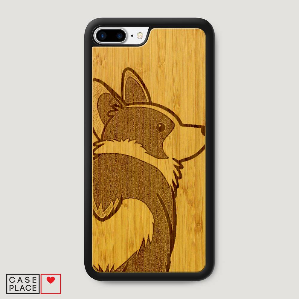 Деревянный чехол Корги графика 2 на iPhone 8 Plus