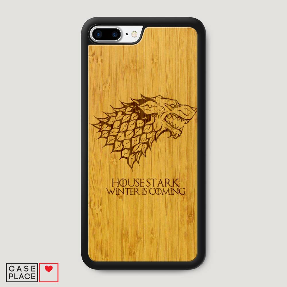 Деревянный чехол Дом Старков графика на iPhone 8 Plus