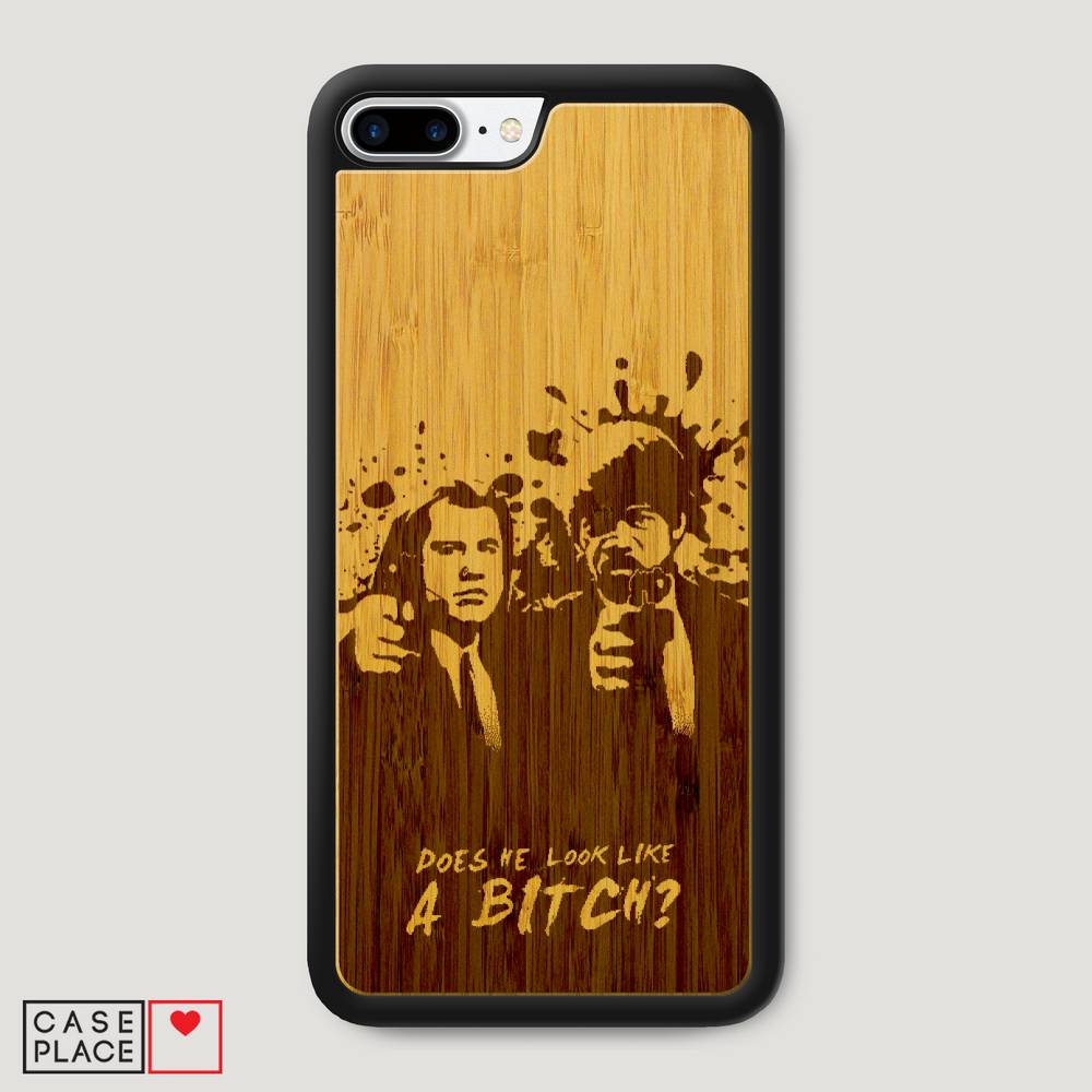 Деревянный чехол Криминальное Чтиво графика на iPhone 8 Plus