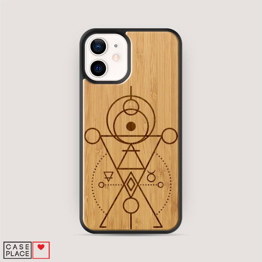 Деревянный чехол Геометрический узор графика на iPhone 12 mini
