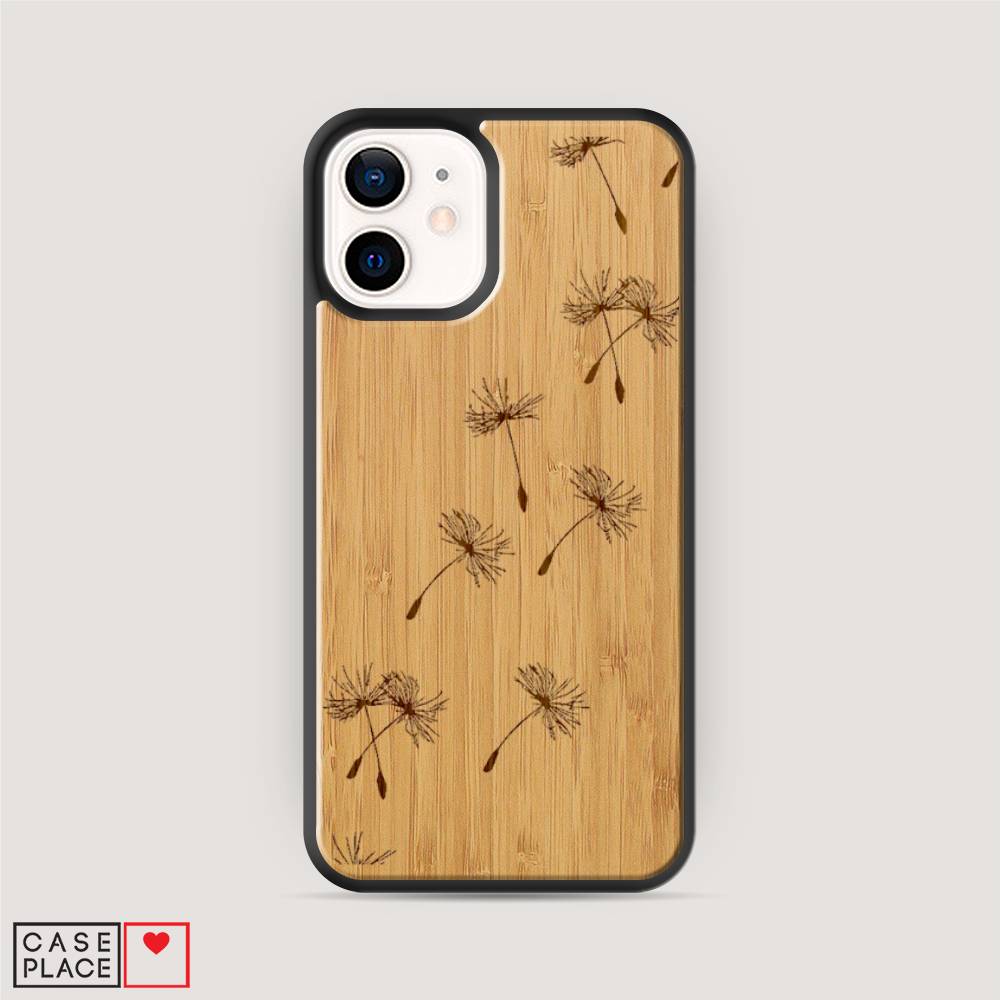 Деревянный чехол Летящие одуванчики графика на iPhone 12 mini