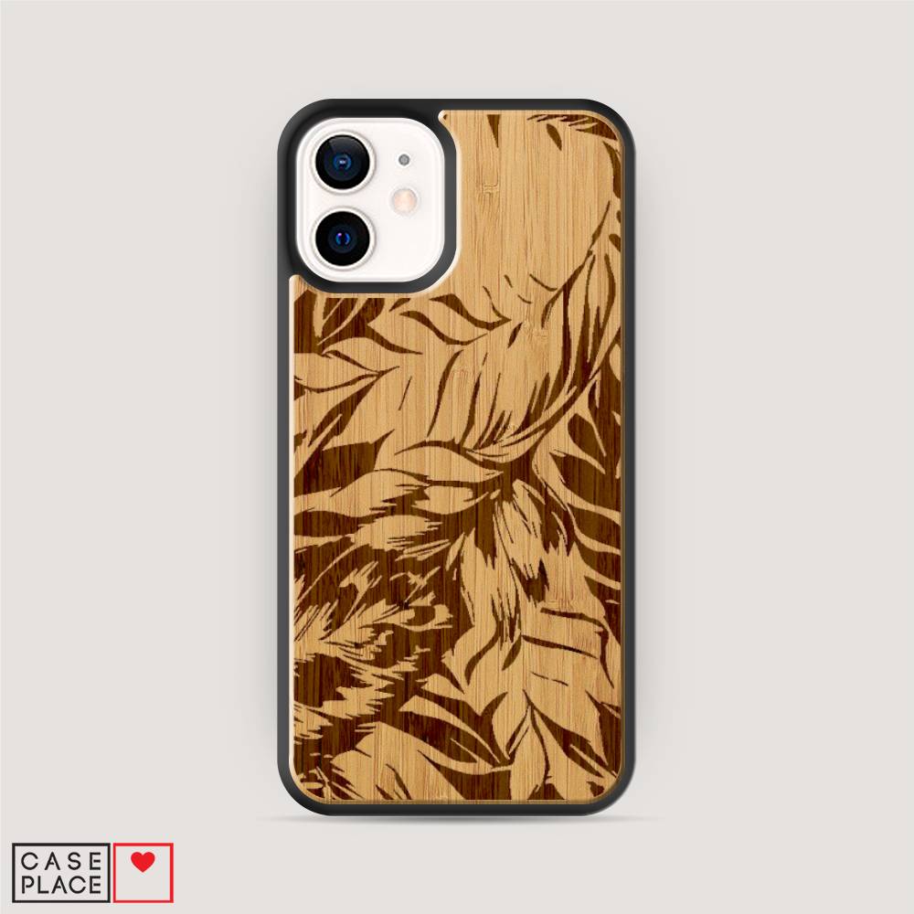 Деревянный чехол Фантазия листья графика на iPhone 12 mini