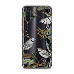 Силиконовый чехол Птицы в листве на Xiaomi Mi A3 Lite