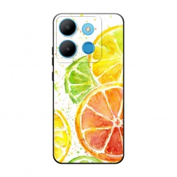 Матовый силиконовый чехол Цитрусовые на Infinix Smart 7 Plus