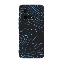 Матовый силиконовый чехол Blue lines на Vivo iQOO 15