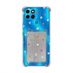 Карман Рисунок из сердечек на Infinix Smart 6