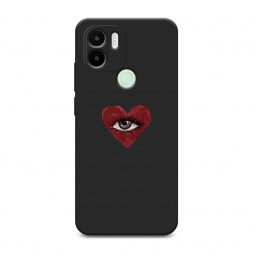 Матовый силиконовый чехол heart eye 2 на Poco C50