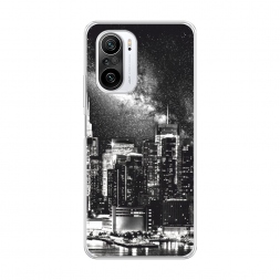 Силиконовый чехол Ночной Нью-Йорк на Xiaomi Poco F3