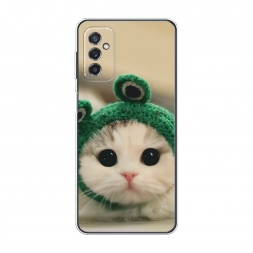 Силиконовый чехол Котёнок в лягушачьей шапочке на Samsung Galaxy M52
