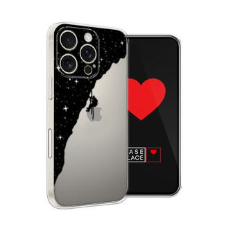 Силиконовый чехол Скалолаз в космосе на iPhone 16 Pro