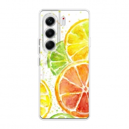 Силиконовый чехол Цитрусовые на Tecno Camon 40 Pro 5G