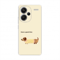 Силиконовый чехол Такса в свитерке 1 на Xiaomi Redmi Note 13 Pro Plus