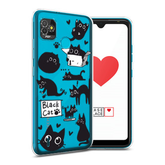����������� ����� Black cat doodles �� Tecno POP 5