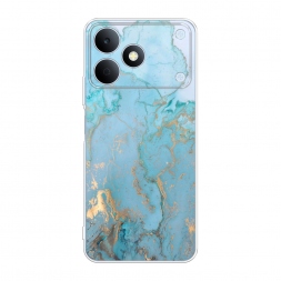 Силиконовый чехол Голубой мрамор рисунок на Realme Note 80