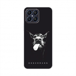 Силиконовый чехол Язык добермана на Honor X8