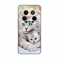Силиконовый чехол Кошка и котёнок на Xiaomi 14 Ultra