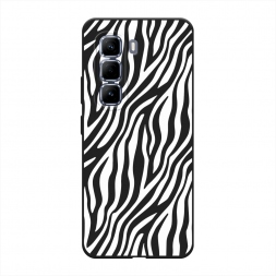 Матовый силиконовый чехол Зебра на Infinix Hot 50 Pro