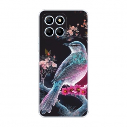 Силиконовый чехол Птица на цветущем дереве на Honor X6s