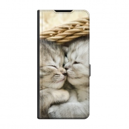 Чехол-книжка Premium Милые котята на Infinix HOT 20i