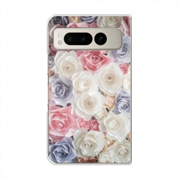 Силиконовый чехол Пастельные розы на Google Pixel Fold
