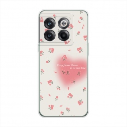 Силиконовый чехол Blooms in time pink на OnePlus Ace Pro