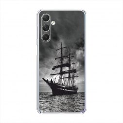 Силиконовый чехол Корабль в пасмурном море на Samsung Galaxy M54