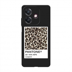 Матовый силиконовый чехол Pantone leopard на Oppo A3x