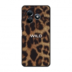 Матовый силиконовый чехол Wild на леопарде на Itel S24