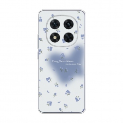 Силиконовый чехол Blooms in time blue на Xiaomi Poco X7