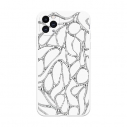 Soft touch белый Сетка хром на iPhone 11 Pro Max