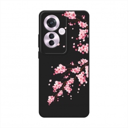 Матовый силиконовый чехол Цветение сакуры на Oppo Reno 11F