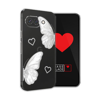 Силиконовый чехол white butterflies 2 на Google Pixel 9a