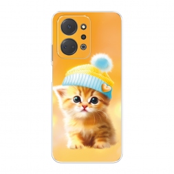 Силиконовый чехол Рыжий котёнок в шапочке на Honor X7A