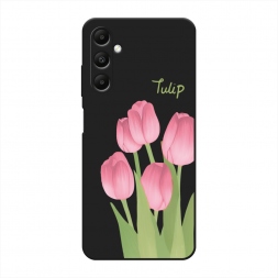 Матовый силиконовый чехол Тюльпаны рисунок 1 на Samsung Galaxy A05s