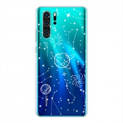 Силиконовый чехол Планеты в космосе на Huawei P30 Pro