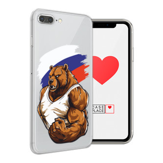 Силиконовый чехол Русский медведь на iPhone 7 Plus