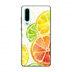 Матовый силиконовый чехол Цитрусовые на Huawei P30