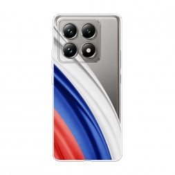Силиконовый чехол Флаг России уголок на Xiaomi 14T Pro