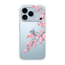 Силиконовый чехол Цветение сакуры на iPhone 17 Pro Max