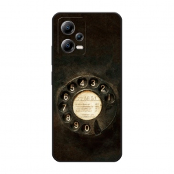 Матовый силиконовый чехол Старинный телефон на Xiaomi Poco X5 5G