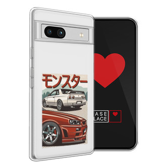 Силиконовый чехол Monster car на Google Pixel 7a