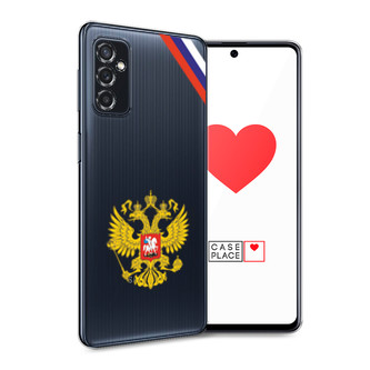Силиконовый чехол Герб РФ и лента на Samsung Galaxy M52