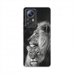 Силиконовый чехол Львиная пара на Xiaomi 12S Pro