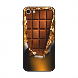 Матовый силиконовый чехол Шоколадка на iPhone 7