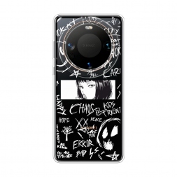 Силиконовый чехол Manga graffiti white на Huawei Mate 60