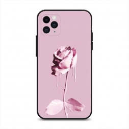 Матовый силиконовый чехол Роза в краске на iPhone 11 Pro Max