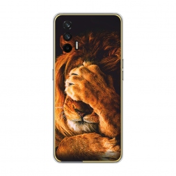 Силиконовый чехол Львиный стыд на Realme GT
