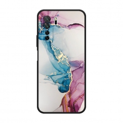 Матовый силиконовый чехол Розовые разводы рисунок на Honor 30S (Global)
