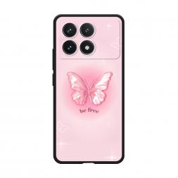Матовый силиконовый чехол be free butterfly 1 на Poco F6 Pro